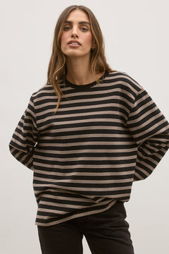 Lee Long Sleeve in Brown Stripe – Top