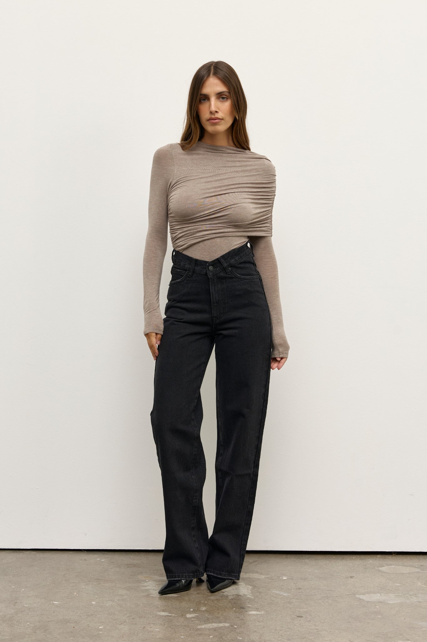ARIYA BODYSUIT - GREY MARLE