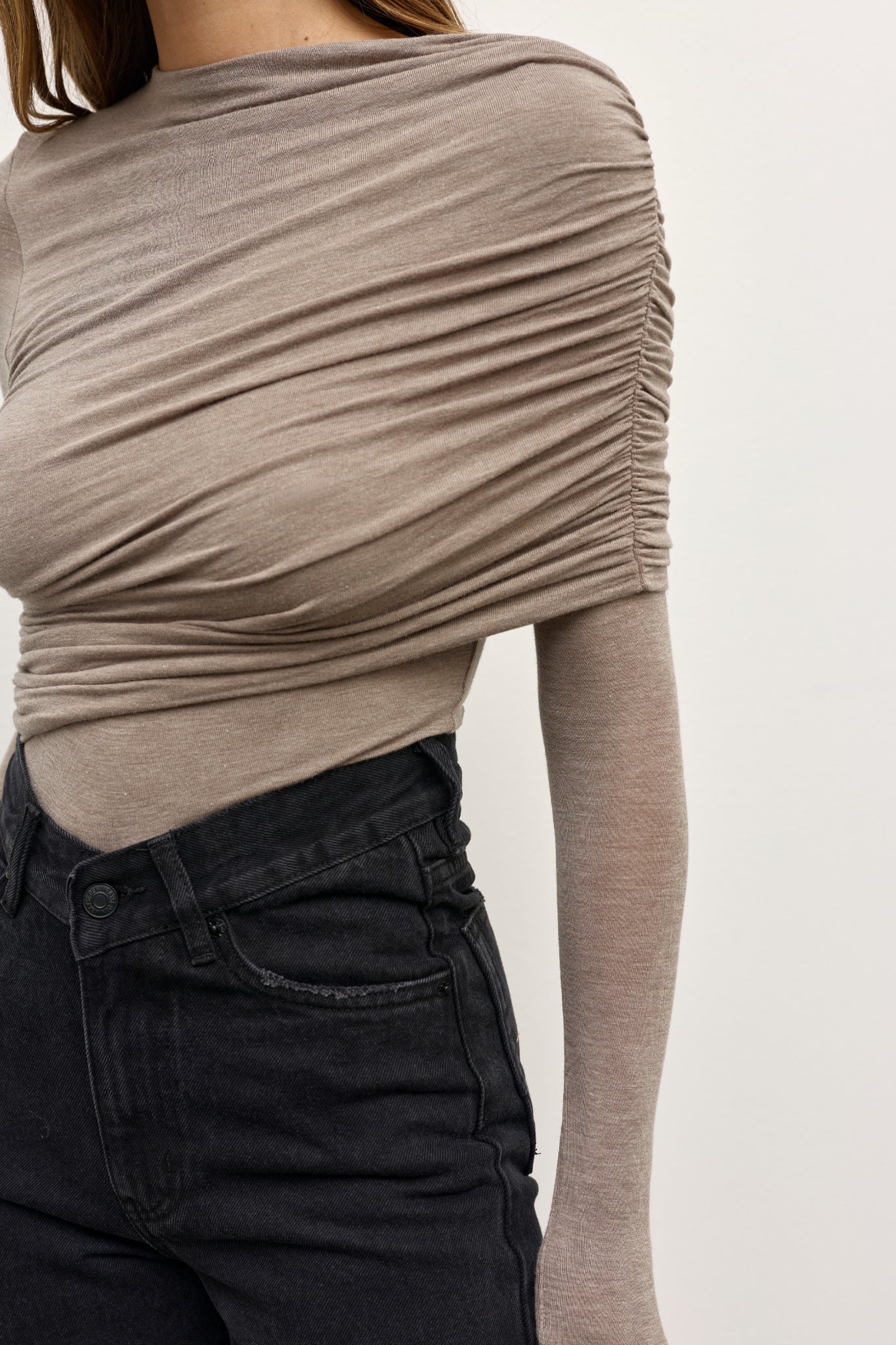 ARIYA BODYSUIT - GREY MARLE