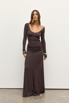 AURI MAXI DRESS - SMOKE