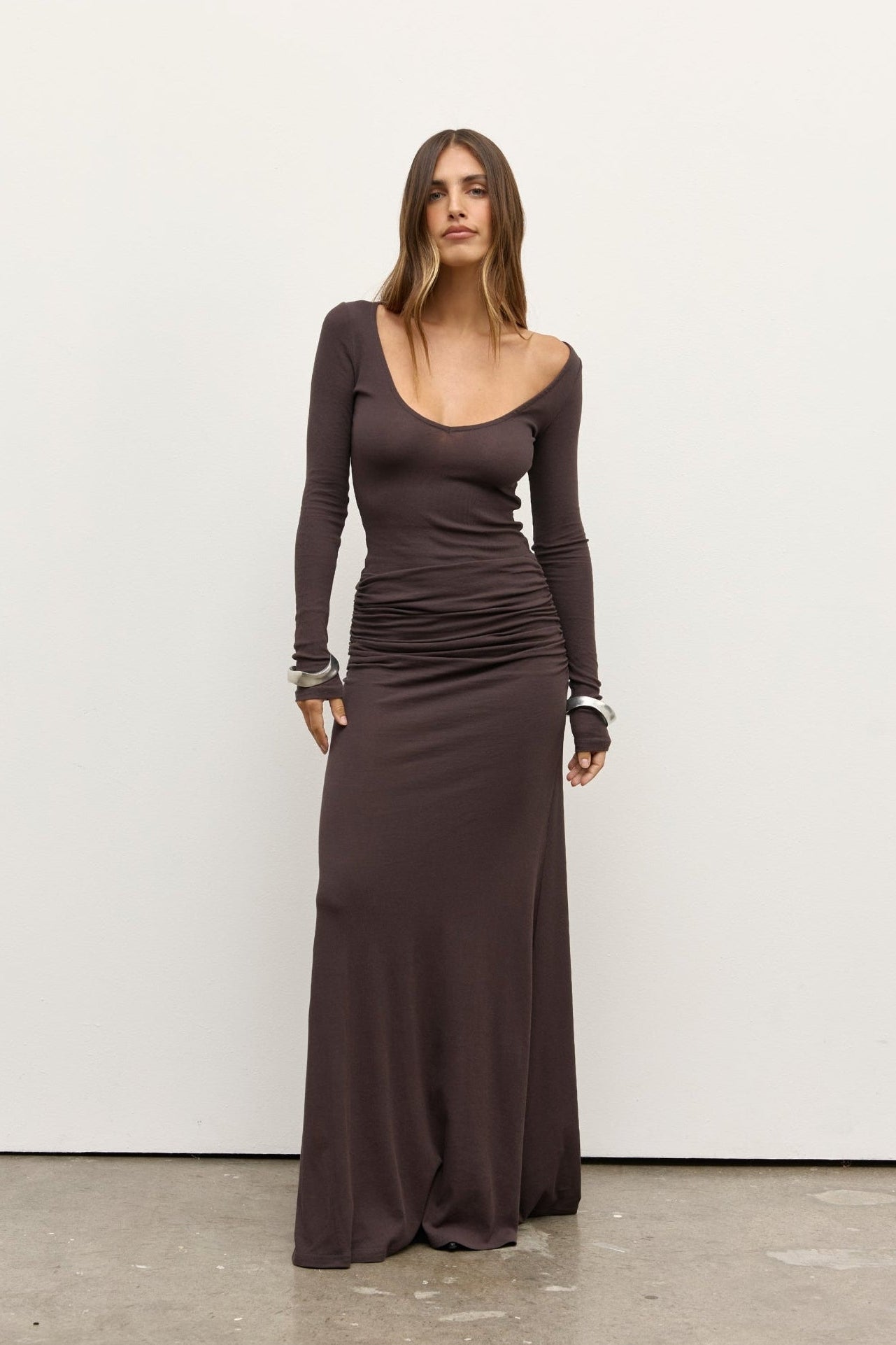 AURI MAXI DRESS - SMOKE
