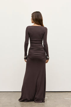 AURI MAXI DRESS - SMOKE
