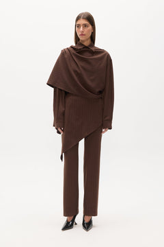 BLAISE PANT - BROWN PINSTRIPE