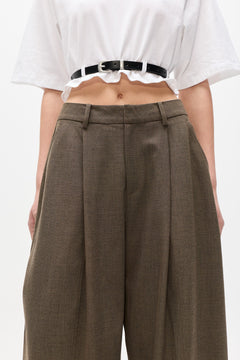 Blake High Rise Wide Leg Pant in Chimney, view 4, Bayse Brand