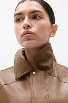 Cairo Bomber and Detachable Cape Set in Tan, view 4, Bayse Brand