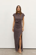 ELIANA MAXI DRESS - CHARCOAL