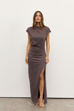 ELIANA MAXI DRESS - CHARCOAL