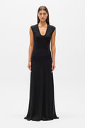 Ena Scoop Neck Maxi Dress in Black, view 1, Bayse Brand