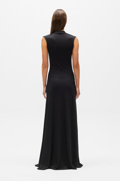 Ena Scoop Neck Maxi Dress in Black, view 4, Bayse Brand