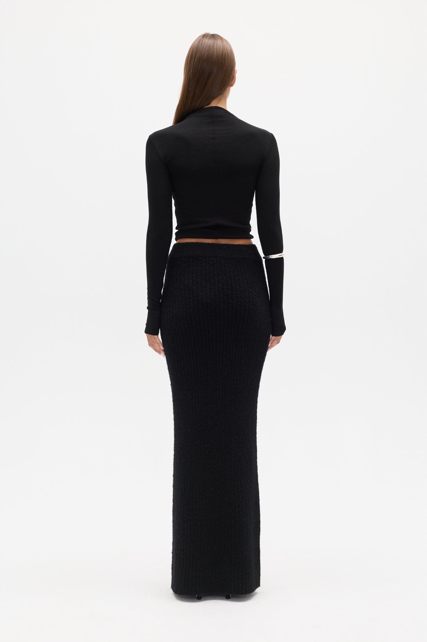 IVER KNIT SKIRT - BLACK