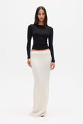 IVER KNIT SKIRT - WHITE