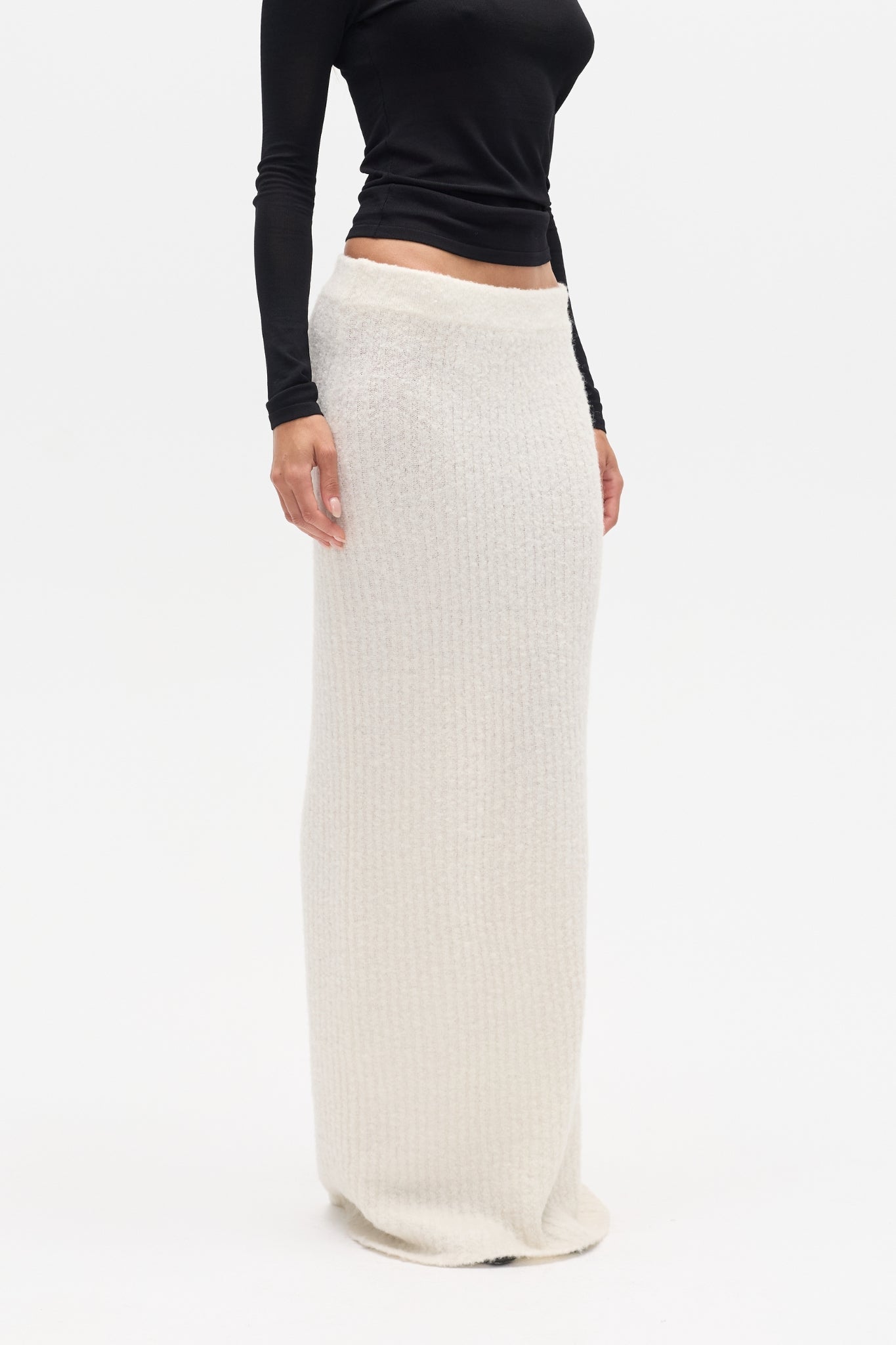 IVER KNIT SKIRT - WHITE