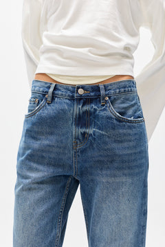 Kate Low Rise Straight Leg Jean in Ash Tide, view 5, Bayse Brand