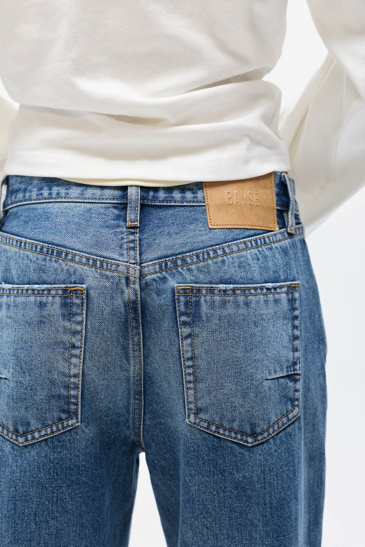 Kate Low Rise Straight Leg Jean in Ash Tide, view 3, Bayse Brand