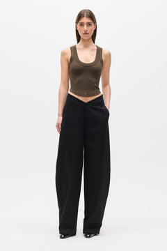Matice Rib Scoop Neck Top in Cedar, view 1, Bayse Brand
