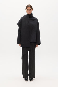 NOELLE SHORT COAT - DARK GREY