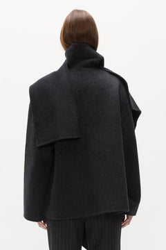 NOELLE SHORT COAT - DARK GREY