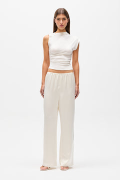 Sol Asymmetric Shoulder Top in Ivory, view 1, Bayse Brand