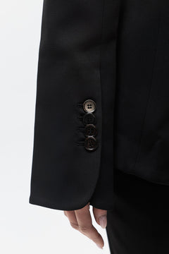 Storm Tailored Tie Neck Blazer in Black, view 4, Bayse Brand