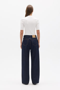 Tinka Fitted V Neck T-Shirt in White, view 5, Bayse Brand