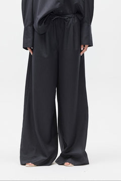 Toko Pinstripe Wide Leg Pant in Grey Stripe, view 3, Bayse Brand