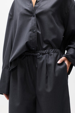 Toko Pinstripe Wide Leg Pant in Grey Stripe, view 2, Bayse Brand